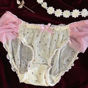 Sheer light Pink Girly panties By Candy. Lolita Panties